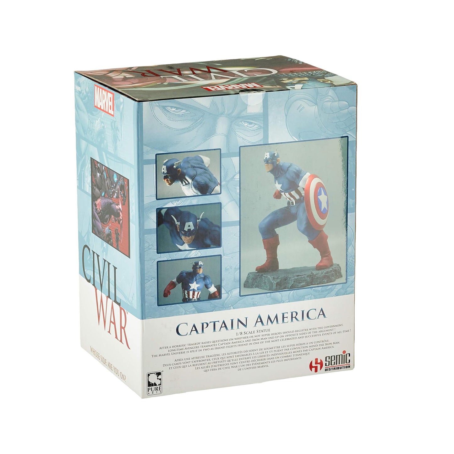 Captain America mit Vibraniumschild, Marvel Civil War Sammelfigur, 20 cm - Semic