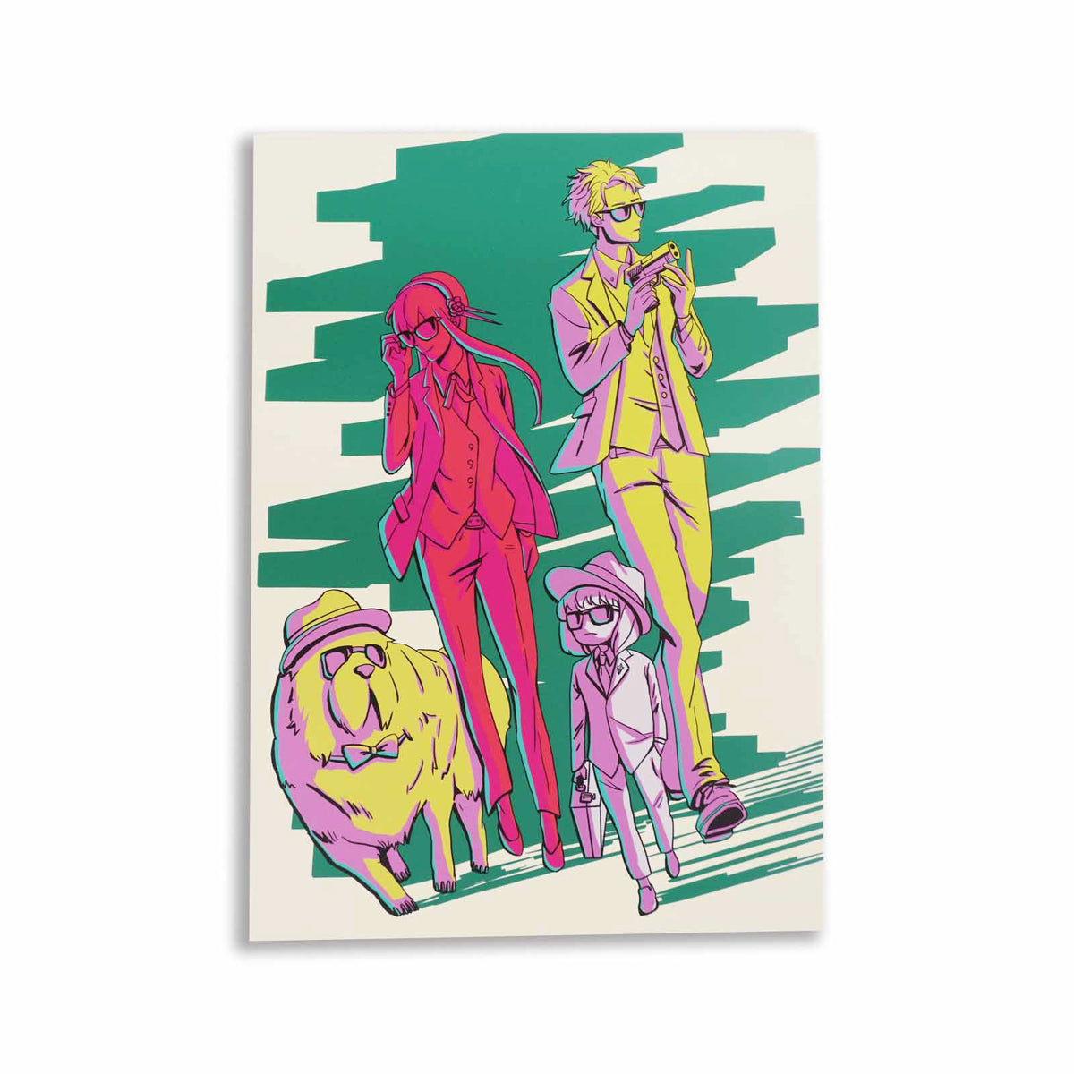 Spy x Family Familie Forger Retro Wandbild