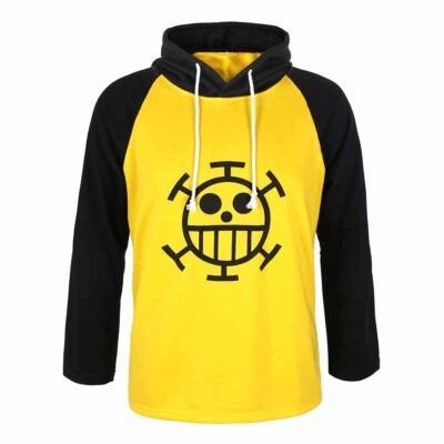 Trafalgar Law Shirt mit Kapuze | Longsleeve im Heart Piratenbande Design | Größen: S - XXL