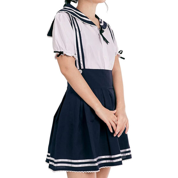 Japanische Cosplay Schuluniform | Schulmädchen Kostüm | Schwarz Weiss oder Blau Weiss | Größen: M - XL – Bild 3