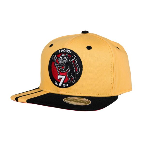 Wolfenstein 2 Snapback | Terror Billy Cap mit Logo | Gelbe Kappe mit 2 Down 7 To Go Patch