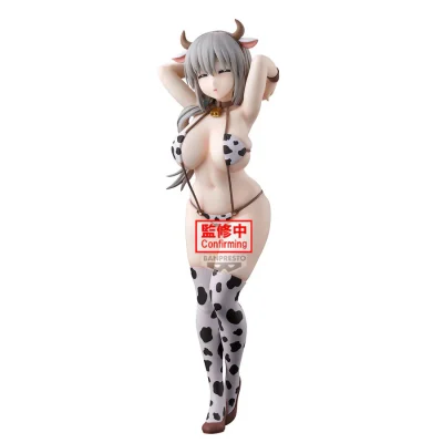 BANDAI Tsuki Uzaki in Kuhmuster-Badeanzug | Uzaki-chan Wants to Hang Out! Sammelfigur | BP29332P | 27 cm