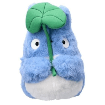 Sun Arrow S-5286 Nakayoshi Plush Medium Totoro with leaf - My Neighbor Totoro