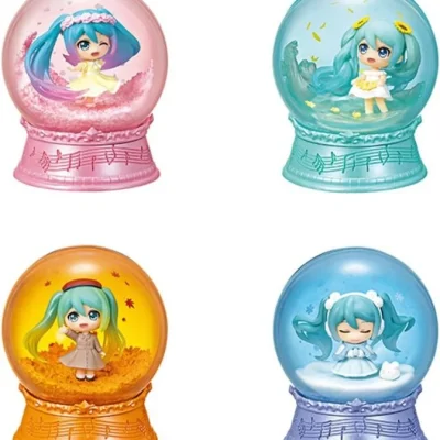 Re-Ment Hatsune Miku Mini-Schneekugeln Scenery Domes BLINDBOX- (4)-(1)