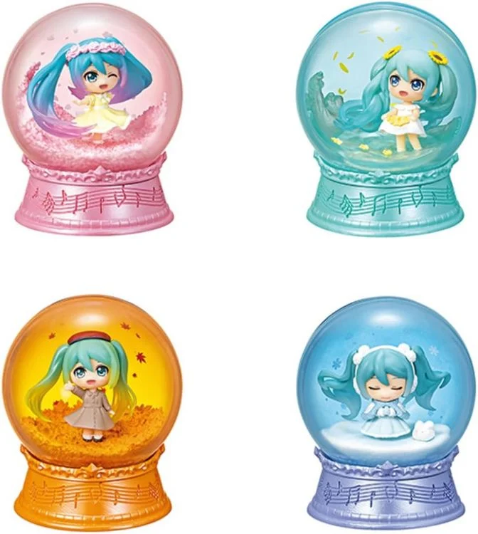 Re-Ment Hatsune Miku Mini-Schneekugeln Scenery Domes BLINDBOX- (4)-(1)